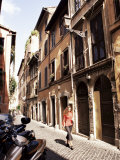 Narrow Street in Trastevere District, Rome, Lazio, Italy Photographic Print by Ken Gillham
