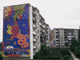 Mural Painting, Housing Estate, Gdansk, Pomerania, Poland Photographic Print by Ken Gillham