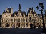 The 19th Century Hotel De Ville, City Council Town Hall and Square, Paris, France Photographic Print by Alain Evrard