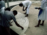 Preparations for Voodoo Ceremony at House, Haiti, West Indies, Central America Photographic Print by David Lomax