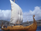 Replica, Oseberg, Viking Ship, West Norway, Norway, Scandinavia Photographic Print by David Lomax
