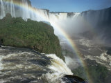 Iguacu Falls, 600M High, and 2470M Long, Iguacu (Iguassu) Unesco World Heritage Site Photographic Print by Walter Rawlings