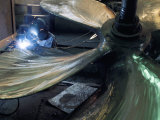 Welding Propeller, Marine Industry, Seattle, Washington, USA Photographic Print by Walter Rawlings