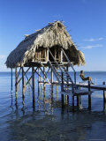 Tourist Hut for Rent, Ambergris Cay, Belize, Central America Photographic Print by Gavin Hellier