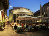 Restaurants Near the Ancient Pantheon in the Evening, Rome, Lazio, Italy Photographic Print by Gavin Hellier