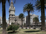 Statue of Artigas, Plaza Independecia Between Old and New Town, Montevideo, Uruguay, South America Photographic Print by Walter Rawlings