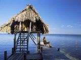 Tourist Hut for Rent, Ambergris Cay, Belize, Central America Photographic Print by Gavin Hellier