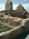 Caliche Walls Made from Limy Subsoil, Not Adobe, Dating from 14th Century, Hohokam Indians Photographic Print by Walter Rawlings