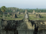 Angkor Wat Temple in Evening Light, Angkor, Siem Reap, Cambodia, Indochina Photographic Print by Gavin Hellier