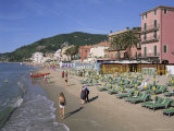 Beachfront, Alassio, Italian Riviera, Liguria, Italy Photographic Print by Gavin Hellier