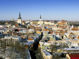Elevated Winter View Over the Old Town, Tallinn, Estonia, Baltic States Photographic Print by Gavin Hellier