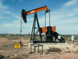 Oil Well Pump, Near Odessa, Texas, USA Photographic Print by Walter Rawlings