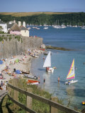 Beach and Cottages, St. Mawes, Cornwall, England, United Kingdom Photographic Print by Jenny Pate