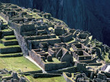 Ruins of Inca City in Morning Light, Machu Picchu, Urubamba Province, Peru Photographie par Walter Rawlings