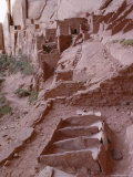Corn Grinders in the Foreground, Betatakin Indians 1250-1300 AD, Arizona Photographic Print by Walter Rawlings