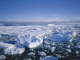 Sea Ice and Iceberg, Antarctica, Polar Regions Lámina fotográfica por Geoff Renner