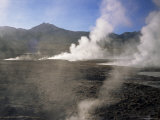 El Tatio Geysers and Fumaroles, Andes at 4300M, Northern Area, Chile, South America Photographic Print by Geoff Renner