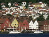 Hanseatic Period Wooden Buildings, Bryggen (Bergen), Norway, Scandinavia Photographic Print by Gavin Hellier