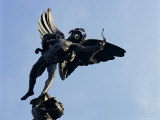 Close-Up of the Statue of Eros on the Shaftesbury Memorial, Piccadilly Circus, London, England Photographic Print by Walter Rawlings
