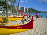 Waikiki Beach, Honolulu, Oahu, Hawaiian Islands, United States of America, Pacific, North America Photographic Print by Geoff Renner