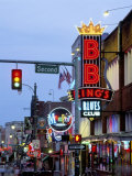 Beale Street at Night, Memphis, Tennessee, USA Photographic Print by Gavin Hellier