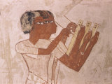 Scribes Record Crop in Harvest Scene, Tomb of Menna, 18th Dynasty, Valley of the Nobles Photographic Print by Walter Rawlings