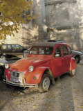 Citroen Diane Parked Outside Church, St. Omer, Pas De Calais, France Photographic Print by David Hughes