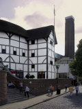 The Globe Theatre, with the Tate Modern Gallery Beyond, Bankside, London, England Photographic Print by David Hughes