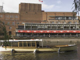 Boat on the River Avon Passing the Shakespeare Memorial Theatre, Stratford Upon Avon, England Photographic Print by David Hughes