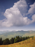 White Clouds Over Mountains, View from Col d'Aspin, Haute-Pyrenees, Midi-Pyrenees, France Photographie par David Hughes