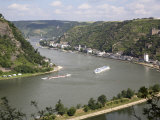 River Rhine Gorge from Loreley (Lorelei), Rhineland-Palatinate, Germany, Photographic Print