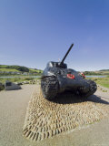 Tank Commemorating D-Day Rehearsals, Slapton Sands, Slapton Ley, South Hams, Devon, England Photographic Print by David Hughes