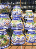 Ceramic Pots for Sale, Valencia, Spain Photographic Print by G Richardson