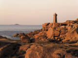 Pars-Kamor Lighthouse, Breton Corniche, Cotes d'Armor, France Photographic Print by David Hughes