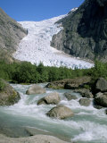 Briksdal Glacier, Sogn and Fjordane, Norway, Scandinavia Photographic Print by G Richardson