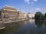 National Theatre and River Vltava, Prague, Czech Republic Photographic Print by Hans Peter Merten