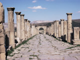 Main Street and Arch from the Capitol, Roman Site of Djemila, Unesco World Heritage Site, Algeria Photographie par Jack Jackson