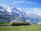 Jungfrau Railway and the Jungfrau, 13642 Ft., Bernese Oberland, Swiss Alps, Switzerland Photographic Print by Hans Peter Merten