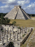 One Thousand Mayan Columns and the Great Pyramid El Castillo, Chichen Itza, Mexico Photographic Print by Christopher Rennie