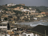Cape Coast Town and Harbour from the Castle, Ghana, West Africa, Africa Fotografisk tryk af David Poole