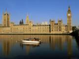 Houses of Parliament and Big Ben Reflected in the River Thames, Westminster, London, England Photographic Print by Lee Frost
