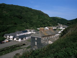 The Village Viewed from the Path Leading to the Harbour, Boscastle, Cornwall, England Photographic Print by Julian Pottage
