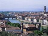 View of City from Piazzale Michelangelo, Florence, Tuscany, Italy Photographic Print by Hans Peter Merten