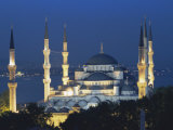 Lee Frost - Blue Mosque (Sultan Ahmet Mosque) at Night, Istanbul, Turkey - Fotografik Baskı