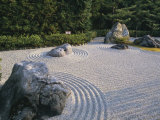 Raked Stone Garden, Taizo-In Temple, Kyoto, Japan Photographic Print by Michael Jenner
