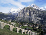 Murren, Eiger, Monch and Jungfrau, Bernese Oberland, Switzerland Photographie par Hans Peter Merten