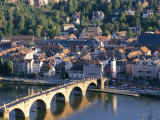 Old Town, Old Bridge and River Neckar, Heidelberg, Baden-Wurttemberg, Germany Photographic Print by Hans Peter Merten