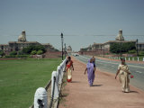 Raj Path Leading to the Parliament Building, New Delhi, Delhi, India Photographic Print by Christopher Rennie