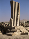Arsh Bilqis Temple, New Excavations in 1997, Marib, Rub Al Khali Desert, Yemen, Middle East Photographie par Jack Jackson
