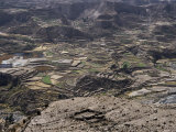 View Over Valley and Inca Terraces Near Chivay, Colca Canyon, Peru, South America Photographic Print by Christopher Rennie
